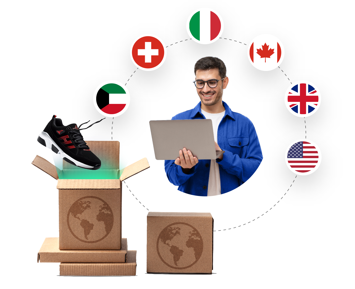 International shipping illustration
